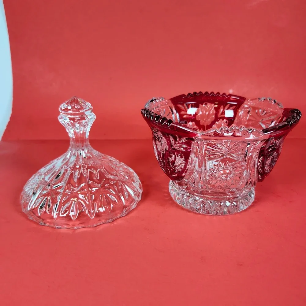 Vintage Anna Hütte Bleikristall lead crystal candy dish, made‎ in Germany.